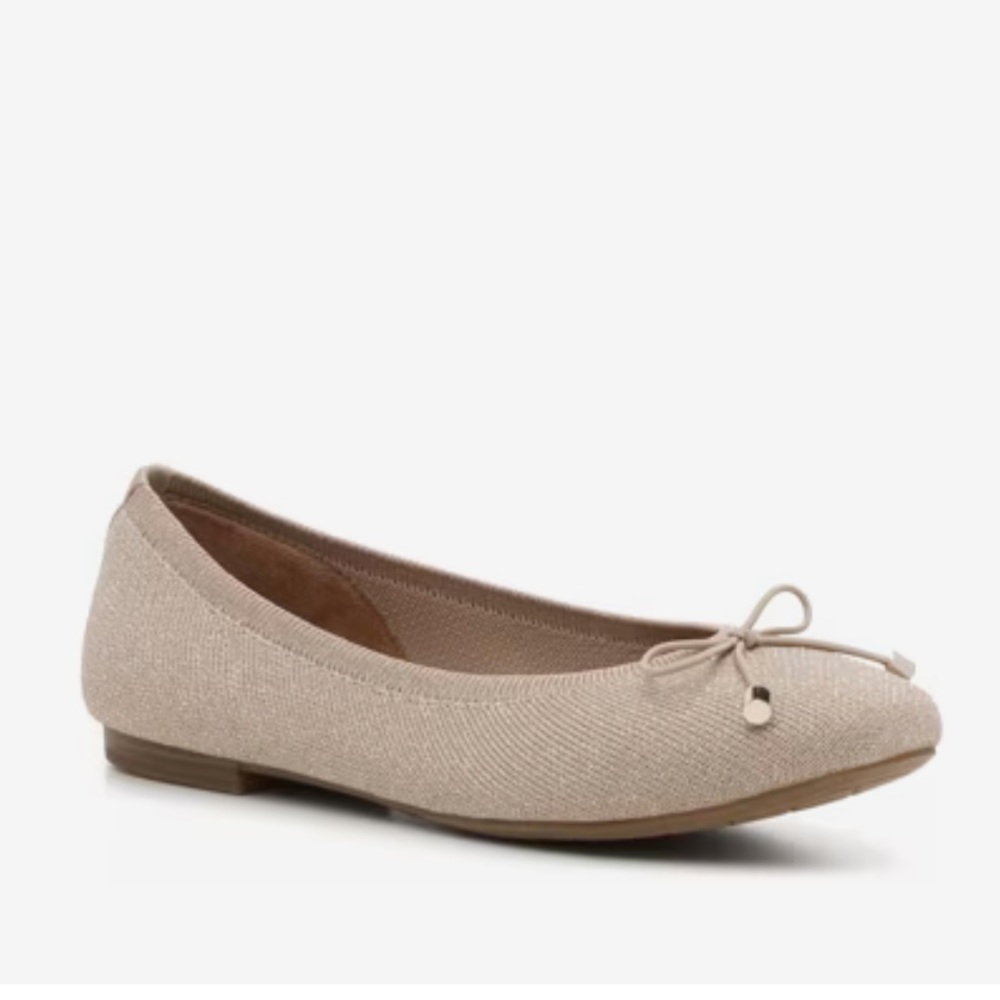 Kelly & Katie beige sparkle ballet flats